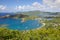 West Indies, Caribbean, Antigua, View of English Harbour from Shirley Heights