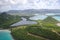 West Indies, Caribbean, Antigua, View over Five Islands Harbour