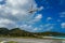 West Indies Helicopter landing at Remy de Haenen Airport also known as Saint Barthelemy Airport