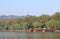 West lake and Baochu Pagoda cityscape Hangzhou China