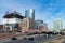 West Loop Chicago Skyline with New Skyscrapers and Construction along the Kennedy Expressway