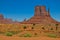 The West Mitten Butte, rock formation, in Monument Valley, Arizona