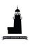 West Quoddy Head lighthouse silhouette vector