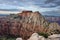 West Temple From Mount Kinesava In Zion National Park