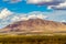 West Texas Mountains, with a Train, Clouds and Blue Sky.