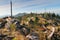 West view from Svaroh mountain in Sumava mountains