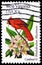 West Virginia Northern Cardinal and Great Laurel, State Birds and Flowers Issue serie, circa 1982