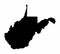 West Virginia silhouette map