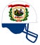 West Virginia State Flag Football Helmet