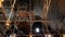 WEST YELLOWSTONE, USA- AUGUST, 11, 2017: interior view of the roof of the historic yellowstone inn at yellowstone national park