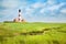 Westerheversand lighthouse, North Sea, Schleswig-Holstein, Germany