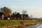 Westerland village in Netherlands at spring time