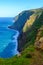 Westermost point colorful cliff coast Ponta do Pargo, Madeira