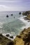 Western Algarve Cliffs Atlantic beach scenario. Albufeira