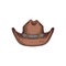 Western american cowboy hat cartoon icon, sketch vector illustration isolated.