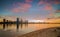 Western Australia - Sunrise View of Perth Skyline from Swan River