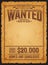 Western bandit wanted dead or alive vintage poster