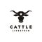 Western Bull Cow Buffalo Head silhouette with star logo