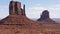 Western Buttes Rocky Outcrop Of Red Sandstone Formations In Monument Valley Area