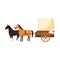 Western carriage with horses icon