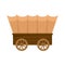 Western carriage icon flat isolated vector