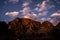 Western Chisos Mountains Glow Red at Sunset