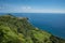 The western coast of the island of Flores in the Azores, Portugal