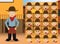 Western Costume Boy Cartoon Character Emotions