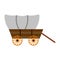 Western covered wagon icon