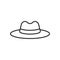 Western cowboy hat icon line design. Western, Cowboy, Hat, Country, Headwear, American, Old West, Wild West, Country hat
