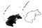 Western Division Republic of Fiji, Melanesia map vector illustration, scribble sketch Viti Levu, Yasawa, Viwa and Mamanuca