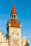 Western facing clock of the old town hall tower in Munich, Germany III