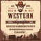 Western font type Wild West style letters, numbers