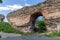 The Western gate of Diocletianopolis Roman city wall, town of Hisarya, Bulgaria