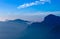 Western Ghat range of mountain view on sunrise from Top Station view point near Munnar, Kerala, South India