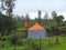 Western Ghats of India- Monsoon season - small temple on lush green hills