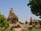 The Western group of Khajuraho temples, on a clear day, Madhya Pradesh India is a UNESCO world heritage site, known for Kama Sutra