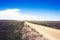 Western Landscape with Empty Road & Cloudy Sky