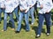 Western line dancers outdoor