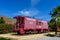 Western Pacific Railroad caboose 467 sits on display exhibit next to the Niles Train Depot museum
