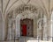 Western Portal main entrance to the Church of Santa Maria in Lisbon, Portugal.