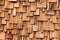 Western red cedar shingles unregular pattern