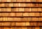 Western red cedar wood shingles as wall siding