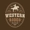 Western rodeo vintage flyer colorful