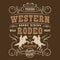 Western rodeo vintage sticker colorful