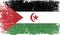 Western sahara flag with grunge texture