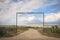 Western Scene Early Summer Landscape of Gate Entrance To A Colorado Ranch