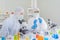 A western scientists couple working on test tube to analysis and develop vaccine of covid-19 virus in lab or laboratory in