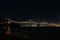 The western span of the Oakland Bay Bridge at night.