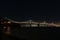 The western span of the Oakland Bay Bridge at night.